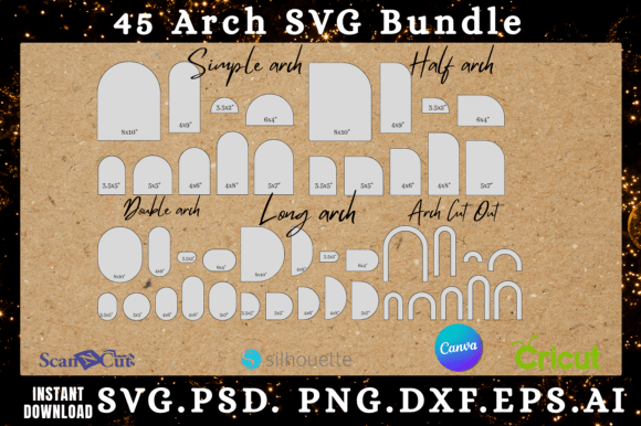 Arch Shapes Bundle SVG Canva Graphics