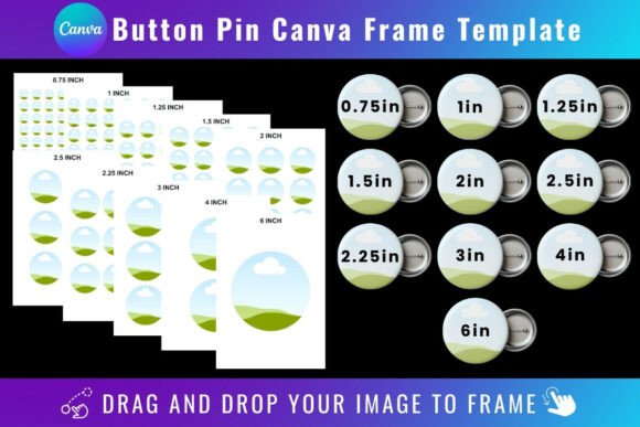 Button Pin Canva Frame Template: Graphics for Brand-Forward Canva Projects