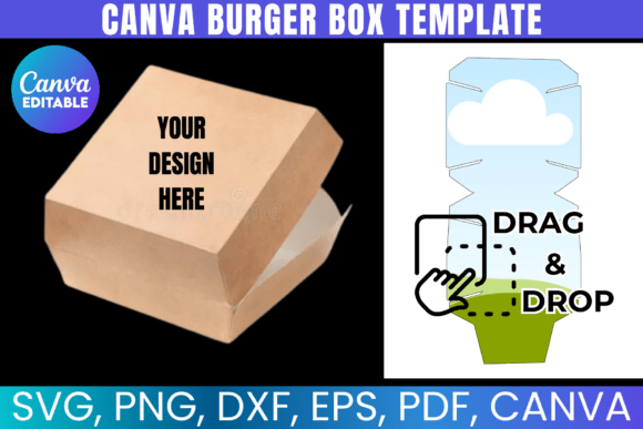 Canva Burger Box Template: Graphics for Playful Branding