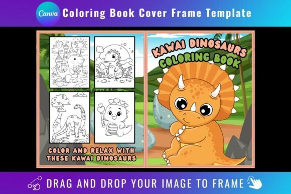 Canva Coloring Book Cover Frame Graphics