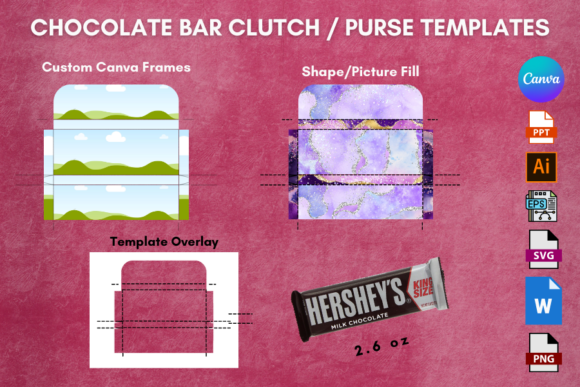 Canva Graphics: Chocolate Clutch Purse Frame