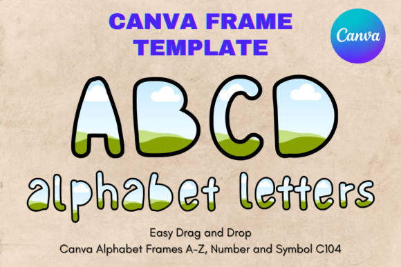 Canva Letters Frame Alphabet Graphics