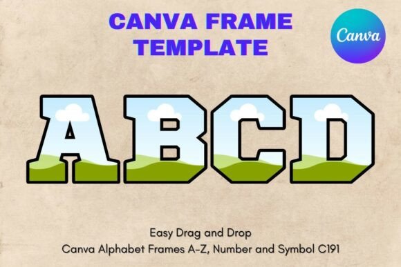 Canva Letters Frame Alphabet Graphics