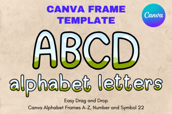 Canva Letters Frame Alphabet Template_22 Graphics