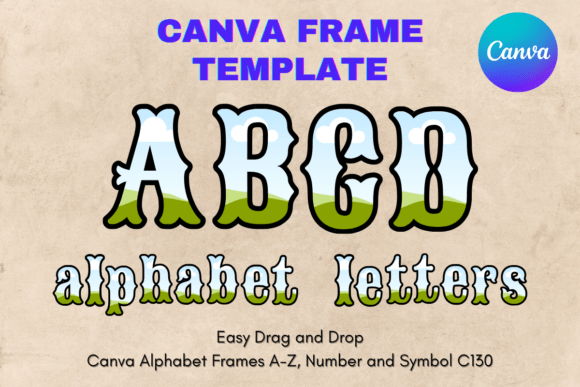 Canva Letters Frame Alphabet Template130: Graphics for Polished Editorial Design
