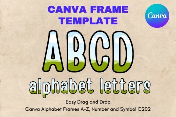 Canva Letters Frame Alphabet Template202