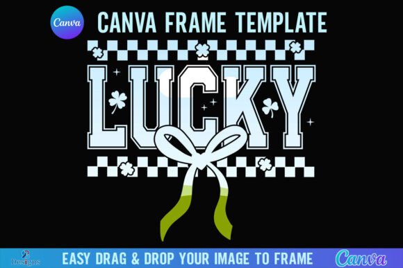 Coquette Lucky Canva Frame St Patricks Graphics