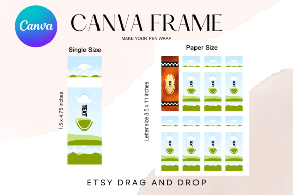 Crayon Pen Wrap Canva Frame Template: Graphics for Playful, Polished Branding