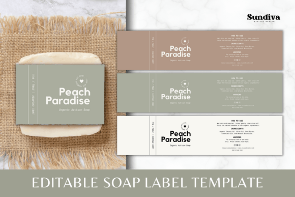 Custom Soap Bar Label Canva Template 1 Graphics
