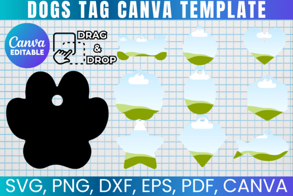 Dog Tag Canva Templates Bundle: Graphics for Creative Sellers