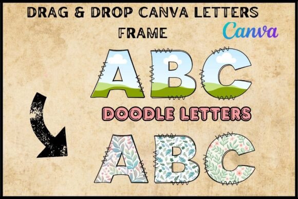 Doodle Canva Frame Letters: Playful Graphics for Real Canva Projects
