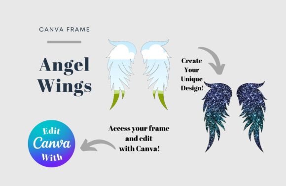 Faith Wings Canva Frame Graphics