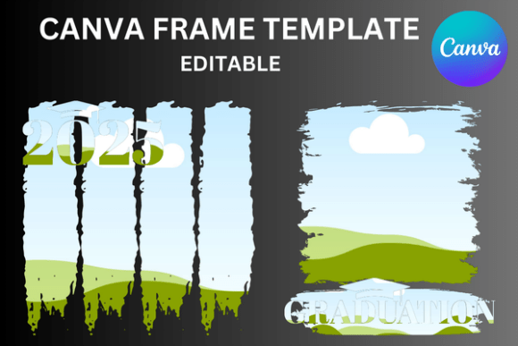 Graduation Brushstroke Canva Frame Graphics