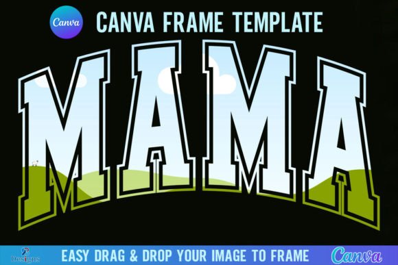 Mama Varsity Canva Template Frame Design