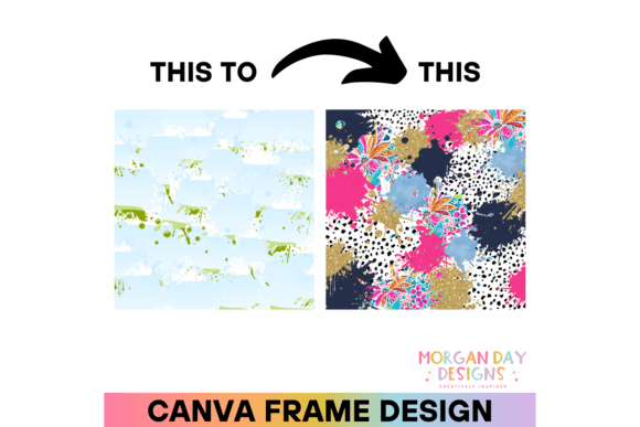 Messy Paint Splatter Canva Frame Graphics
