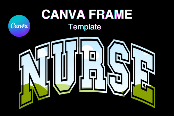 Nurse Canva Frame Nurse Varsity Sport
