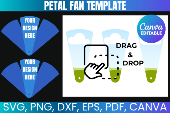 Petal Fan Canva Template SVG: Elegant Graphics for Real Publishing