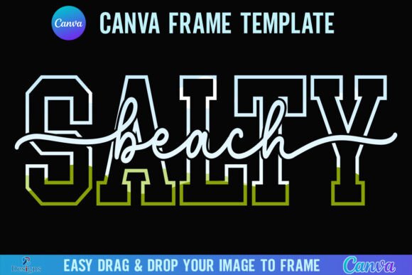 Salty Beach Canva Frame Summer Beach Graphics