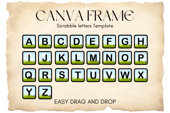 Scrabble Letters Canva Frame Alphabet