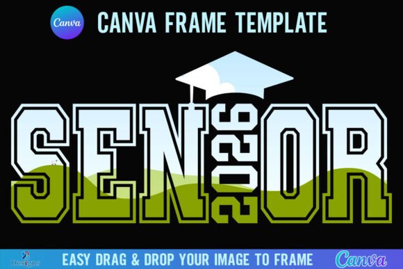 Senior 2026 Canva Frame Template Varsity