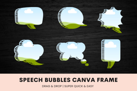 Speech Bubbles Canva Frame Template: Graphics for Real Sellers