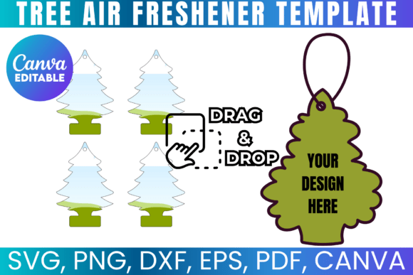 Tree Air Freshener Canva Template: Graphics for Polished Editorial Use