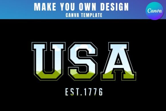 USA Canva Frame Template Design: Graphics for Real Local Branding