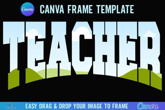 Varsity Teacher Canva Frame Template: Graphics for Authentic School Spirit