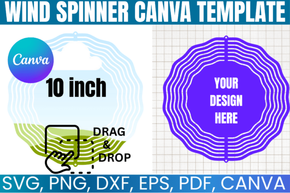 Wind Spinner Canva Editable Template: Graphics for Real Crafting